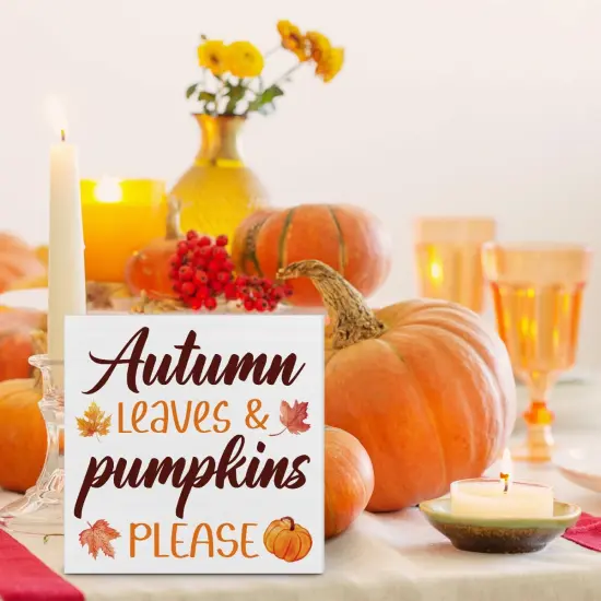 Fall Home Decor Indoor for Desk Table Shelf 5 X 5 {3}