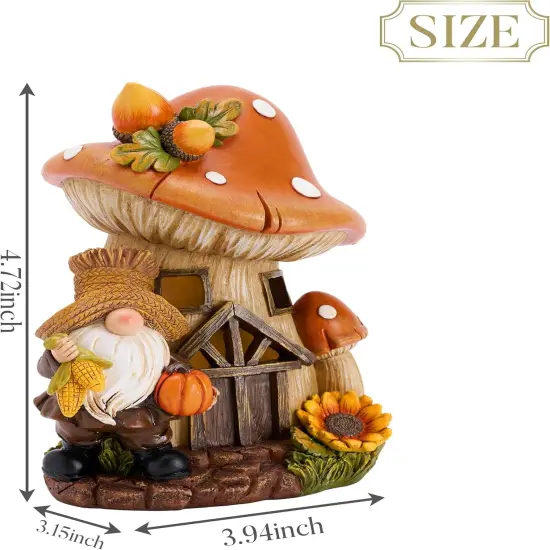 Lighted Fall Gnomes Decor for Table Indoor with LED 5Inch {3}