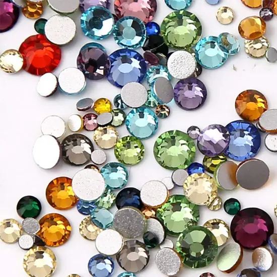 1440pcs Flatback Rhinestones - SS3-20 Mix Size (Mixed Color) {1}