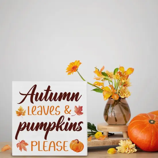 Fall Home Decor Indoor for Desk Table Shelf 5 X 5 {2}