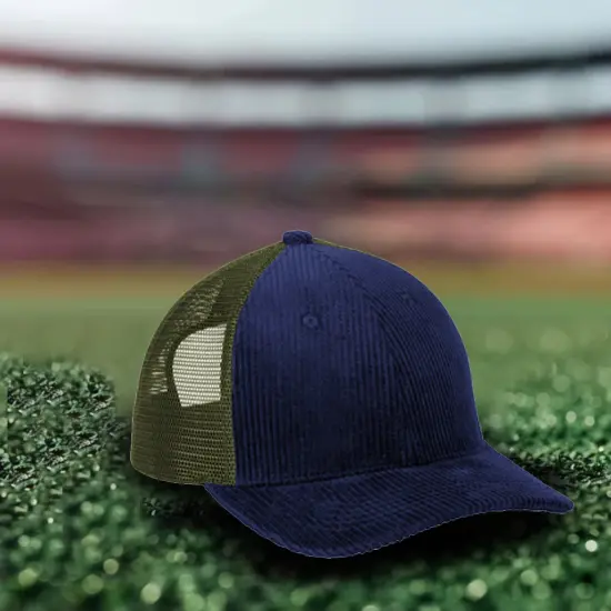 Limited Edition Spacecraft Conway Trucker Cap Structured Low Profile Corduroy Front Mesh Back Black/ Black {7}