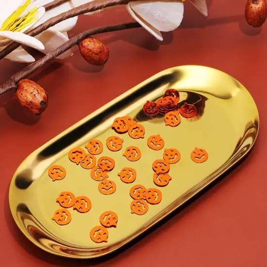 1000pcs Halloween Party Confetti - Pumpkin {4}