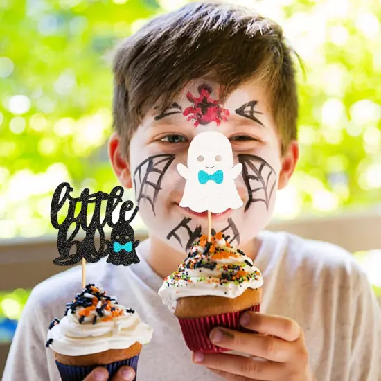 Halloween Little Boy Ghost Cupcake Toppers {3}
