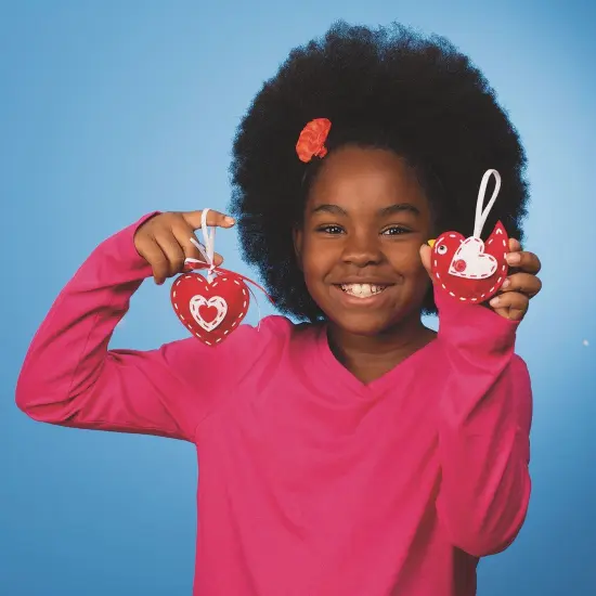 Stitched Heart Ornament Craft Kit (Pack of 12) {4}