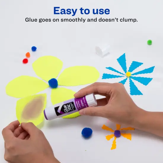 Avery Glue Stick Disappearing Purple, Washable, Permanent, 6 Per Pack, 2 Packs, 12 Total (98071) {4}