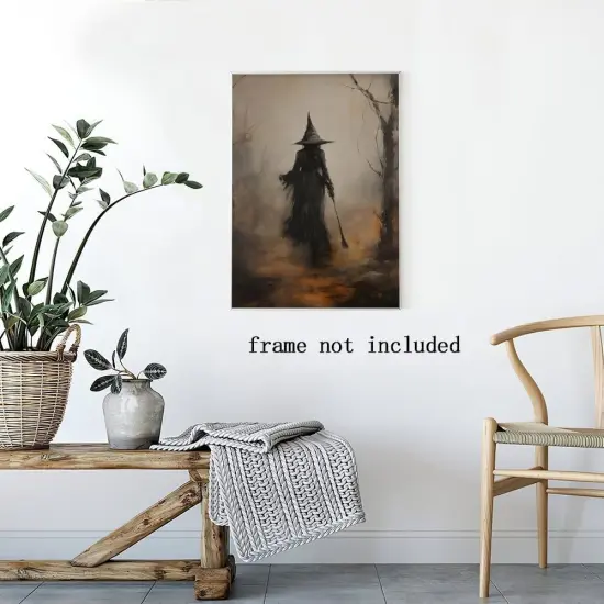 Vintage Country Witch Poster Halloween {4}