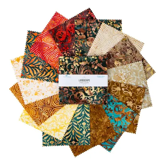 Expressions Batiks 5" Square Pack (Charm Pack / 5" Stacker) in Landscape Floreale by Riley Blake Designs for Riley Blake (5-23216-42) {2}