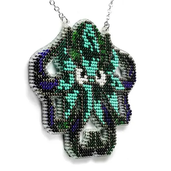 Set for embroidery with beads on a plastic base FLPL-098 {4}