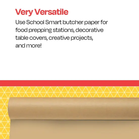 School Smart Butcher Kraft Paper Roll, 50 lbs, 30 Inches x 1000 Feet, Brown {5}