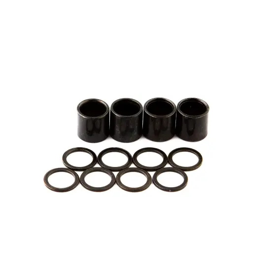 Glassy's Ceramic Bearings (8 Pack), ABEC 9 High Speed Skateboard Bearings with Washers, Spacers and a Glassy's Sticker (Black) {5}