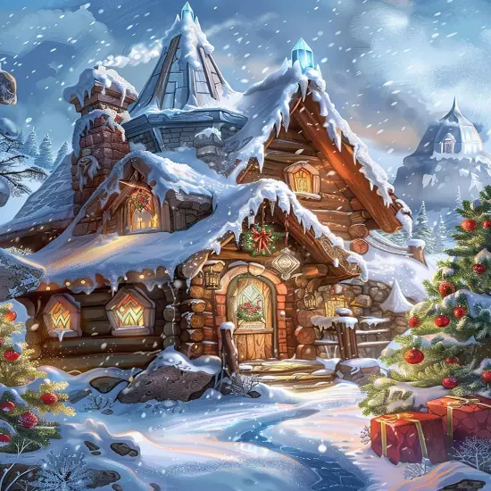 5D Christmas Diamond Painting Kits 12x16 Inch {1}