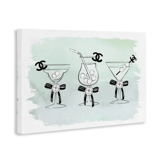 Stupell Industries Classy Fashion Brand Drinks Canvas By Martina Pavlova {3}