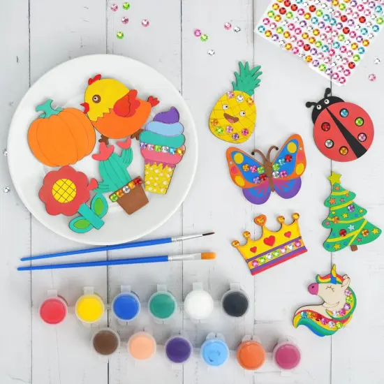 30pcs DIY Wooden Magnets {3}