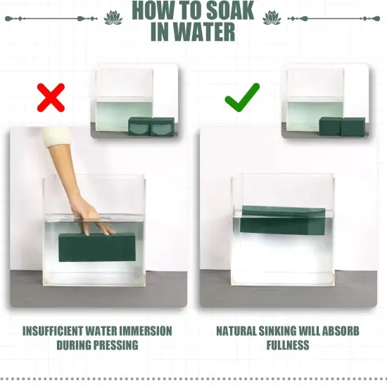 4Pcs Floral Foam - (7.8" L x 3.5" W x 2.4" H) Flower Foam Blocks {2}