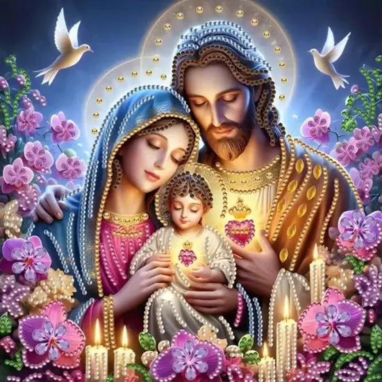 5D Diamond Painting Kits for Adults,Jesus Family Special Shape Diamond Art Kits (12&times;12inch) {1}