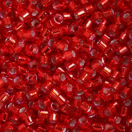 Miyuki Delica Beads, Silver Lined Red {1}