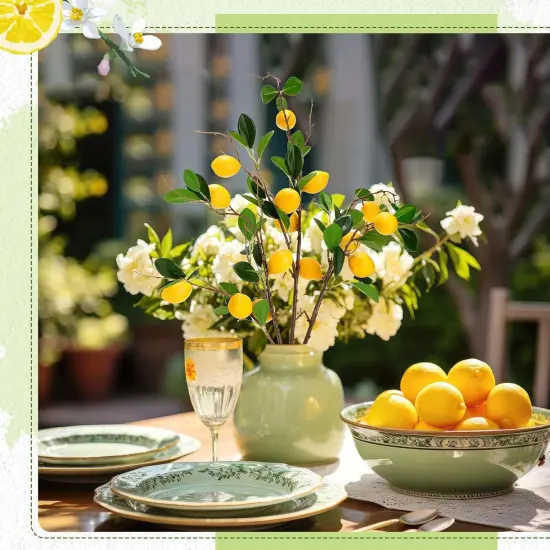 36 Pcs - Artificial Lemon Branch {4}