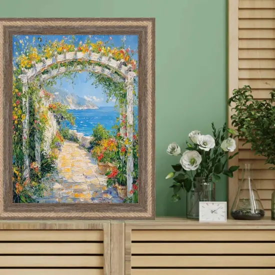 Nautical Rope Dock Boat Rustic Brown Picture Frame 17x25 frame {7}