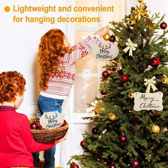 48 PCS Unfinished Rectangle Hanging Signs {4}