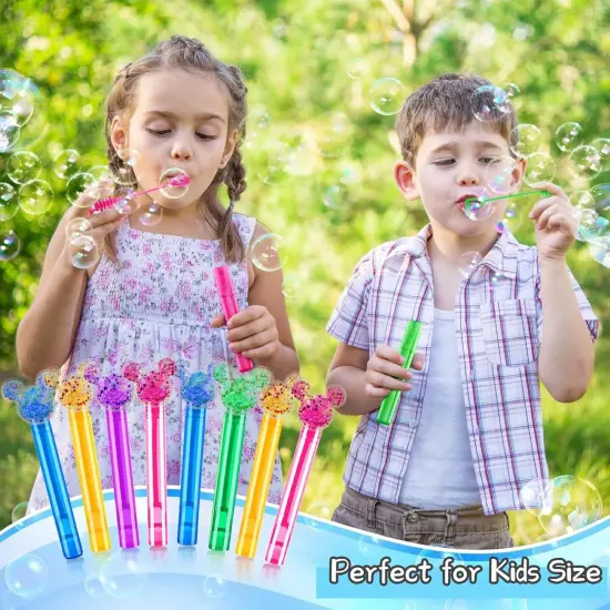 24PCS Glitter Mouse Ear Bubble Wands for Mouse Theme {3}