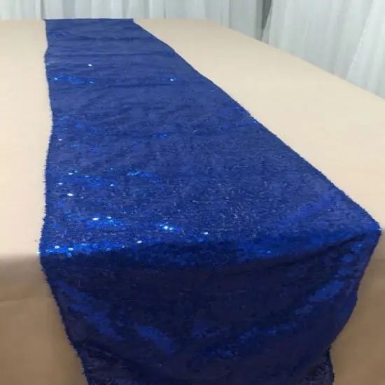 1 Yard Glitz Sequin Table Runner 11 x 96 Inches Sparkling Polyester Linen for Weddings and Events Silver {7}