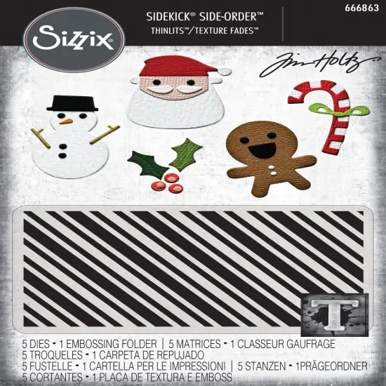 Sizzix Sidekick Texture Fades Embossing Folder By Tim Holtz -Christmas {1}