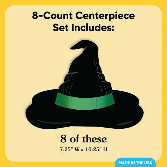 Big Dot of Happiness 3D Witch Centerpiece Table Decorations, Freestanding Pink and Green Birthday Decor, Witch Halloween Party Centerpieces - 8 Count {5}