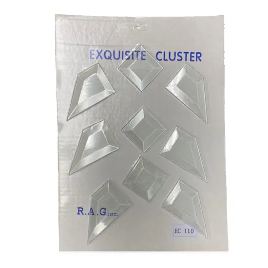 5" x 11" Exquisite Clear Glass Prairie Bevel Cluster EC110 {3}