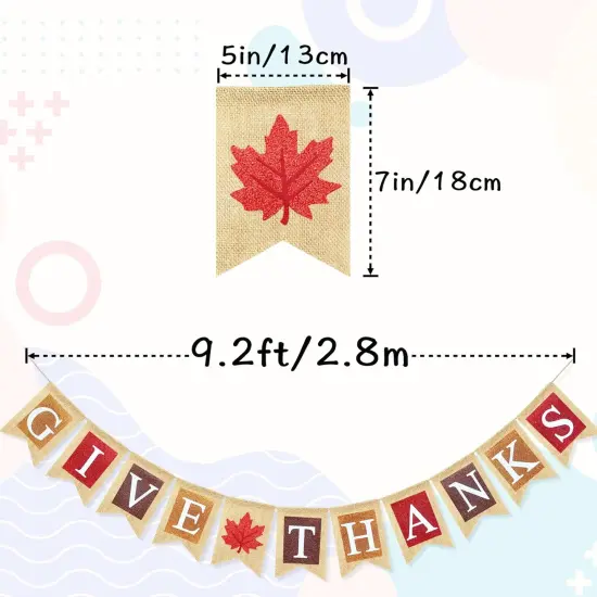 Burlap Give Thanks Banner Decoration {2}