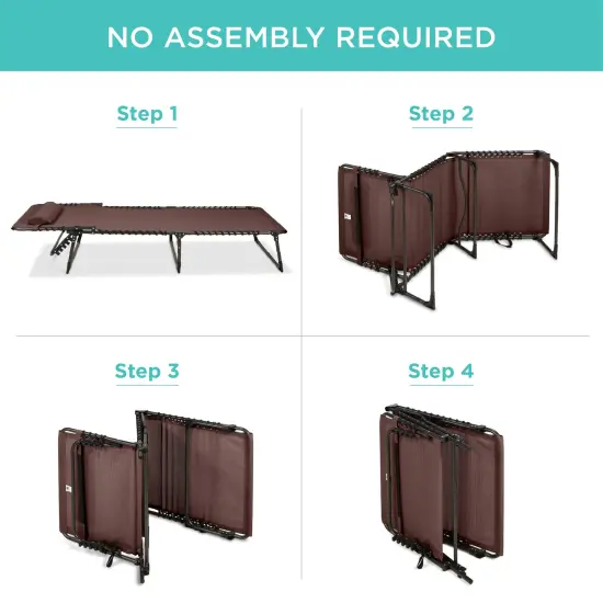 Best Choice Products Patio Chaise Lounge Chair, Outdoor Portable Adjustable Pool Recliner w/ Pillow Brown {5}