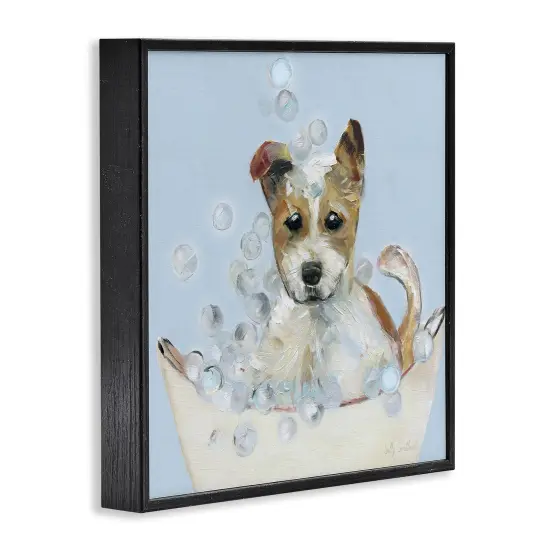 Stupell Industries Fun Bubbles Puppy Bath Framed Giclee Design by Sally Swatland {3}