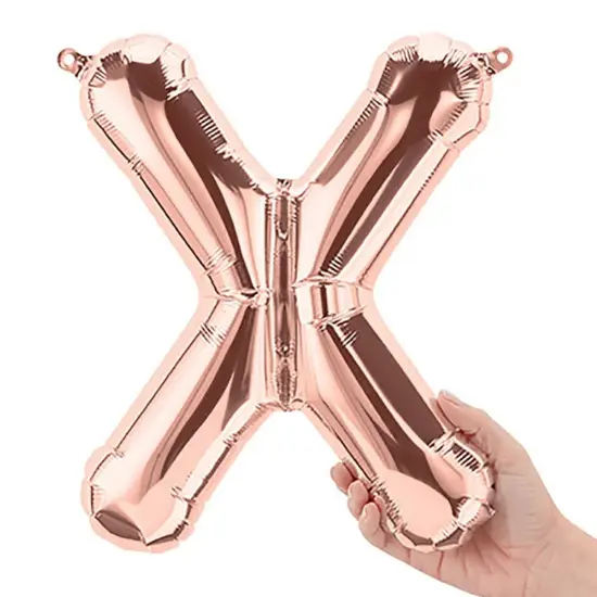 NorthStar Balloons&reg; 16 Inch Letter X Rose Gold Air Fill Only {1}