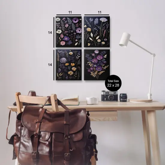 Stupell Industries Dimensional Cottage Flower Sprigs 4pc Canvas Set Design by Heidi Kuntz {3}