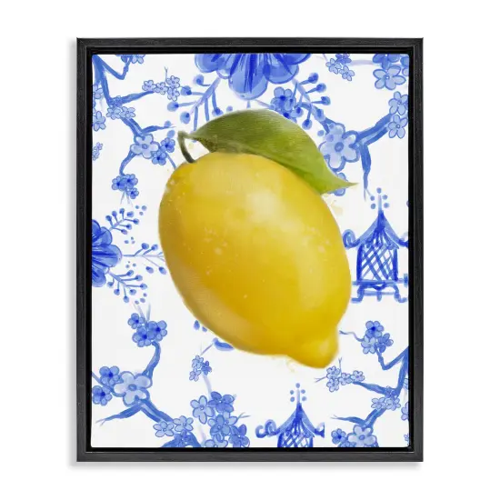 Stupell Industries Lemon Over Chinoiserie Floating Frame Design by Matthew Piotrowicz {1}