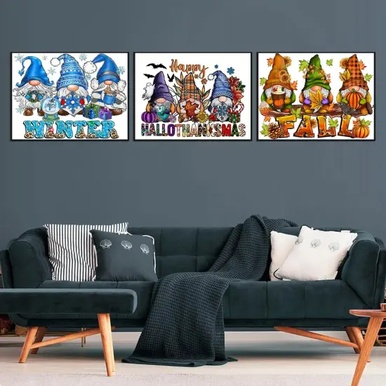 3 Pack Gnomes Diamond Painting Kits for Adults {2}