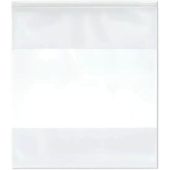 Plymor 18" x 20" (Pack of 50), 6 Mil Industrial Duty White-Block Zipper Reclosable Plastic Bags {1}