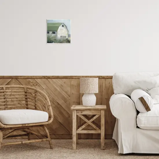 Stupell Industries Barn View with Green Roof Wall Plaque Design by Sally Swatland {2}