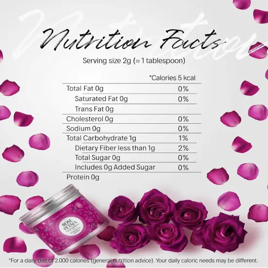 Sweet Spell Dried Rose Petals &ndash; Edible Flowers for Drinks, Cocktails, and Cake Decorations &ndash; Perfect for Tea, Soap, and Candle Making &ndash; 14g {5}