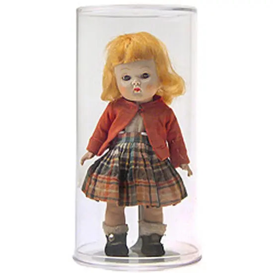 Pioneer Plastics 280C Round Plastic Display Cases for Dolls, Bears, Action Figures, 4" W x 8" H {3}