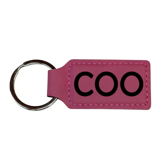 Keychain - Rectangle - COO - Leather Rustic/Gold {2}