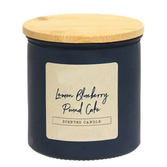 Lemon Blueberry Pound Cake Scented Candle 14oz with Wooden Lid {1}