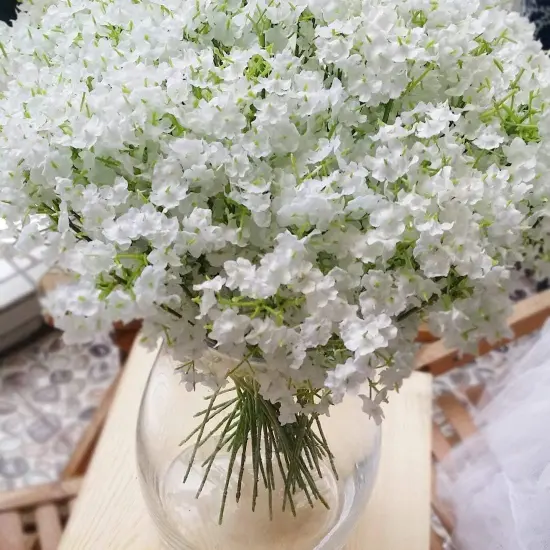 Baby Breath Gypsophila Wedding Decoration Bride White Colour Pu Flowers 30 Pieces/lot {3}