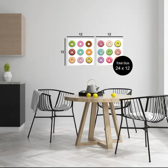 Stupell Industries Bright & Fun Donuts 2pc Wall Plaque Set Design by Marcus Prime {3}