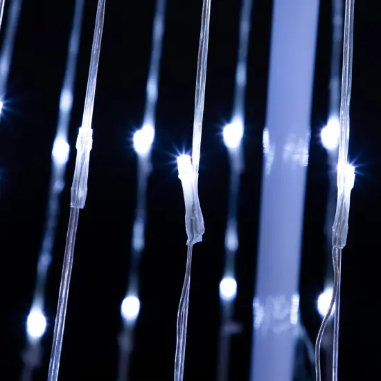 Northlight LED Lighted Multi-Function Show Cone Outdoor Christmas Tree - 12' - Pure White {5}