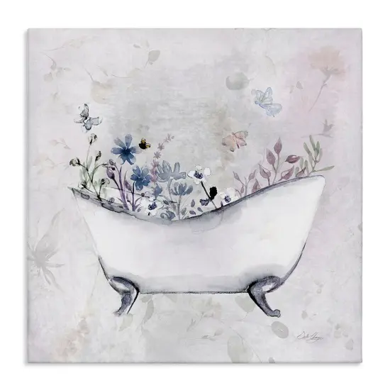 Stupell Industries Delicate Bath with Botanics Canvas Design by Stella Chang {1}