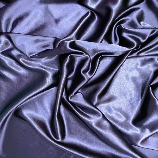 1 Yard Navy Blue Crepe Satin Fabric Soft Shiny Double Sided Polyester 58 Inch Width {2}