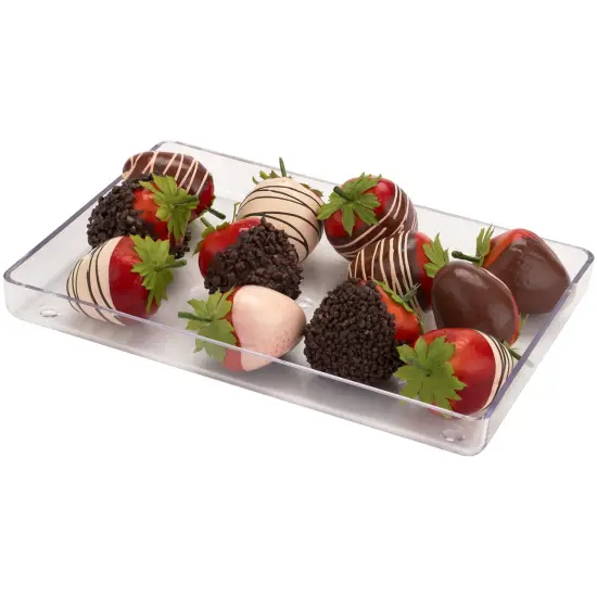 Pioneer Plastics TRAY-10R Clear Candy Plastic Tray, 10.125" W x 6.875" D x 1" H {3}