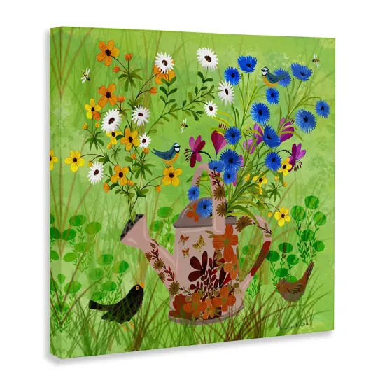 Stupell Industries Bright Gardening Can & Birds Canvas Design by Kay Widdowson {3}