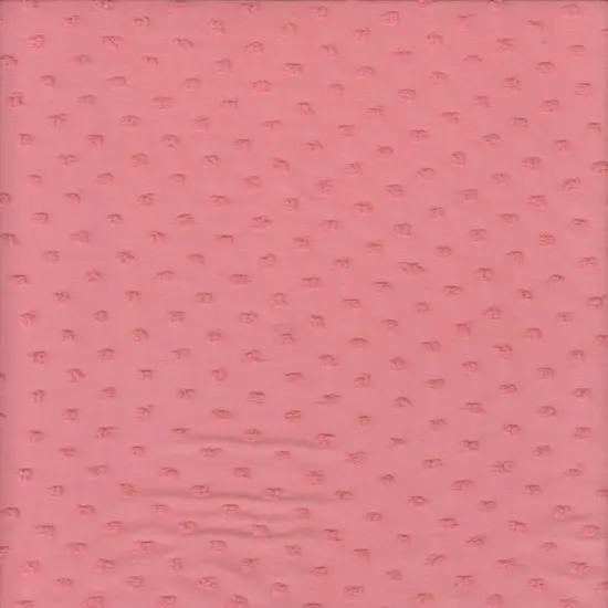 1 Yard Swiss Dot Chiffon Solid Woven Fabric Lightweight Sheer Drapery 57/58" Width CORAL {1}