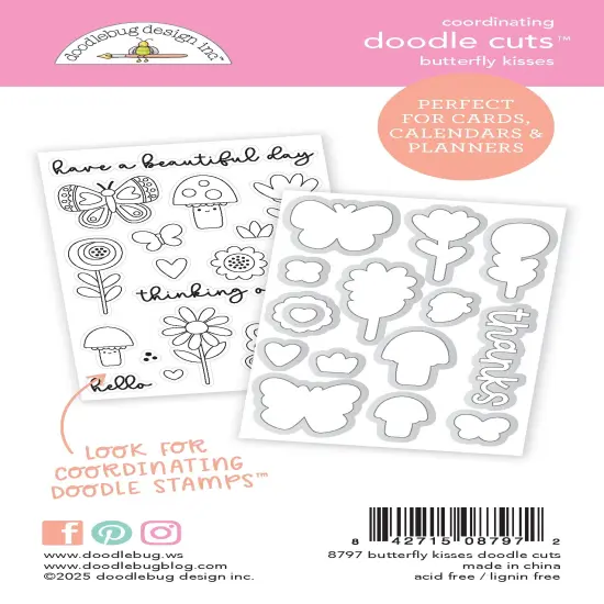 Doodlebug Doodle Cuts Dies-Butterfly Kisses {3}
